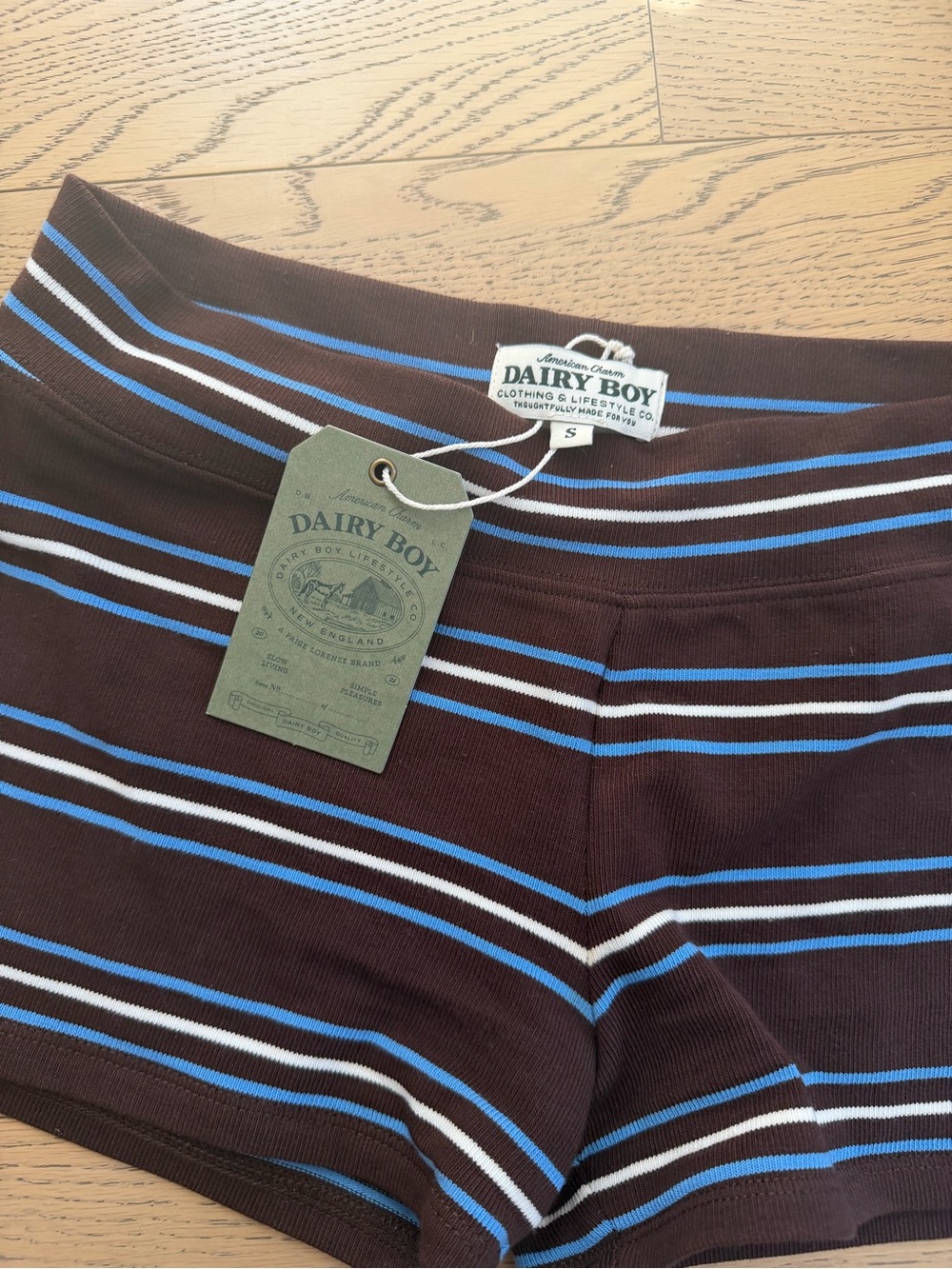 Relaxed Rugby Pullover in Blue and Brown with matching shorts - Picture 5 of 6